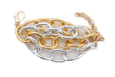 Silver Gold Color Metal Chunky Chain Thick Links Bracelet